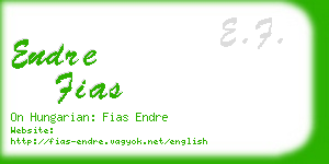 endre fias business card